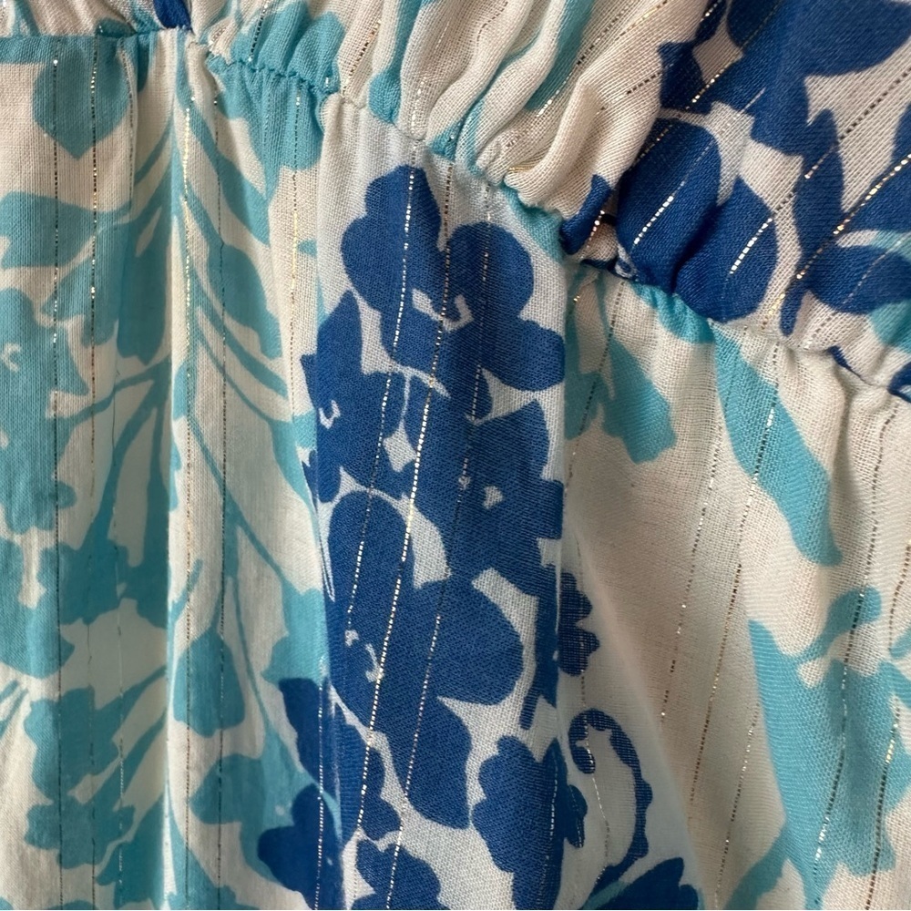 Old Navy Floral Blue and White Maxi Dress, Medium - Picture 11 of 12